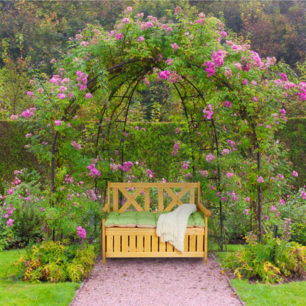 Garden bench with storage