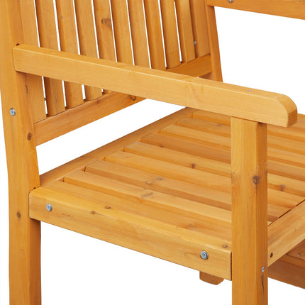 Garden bench with table