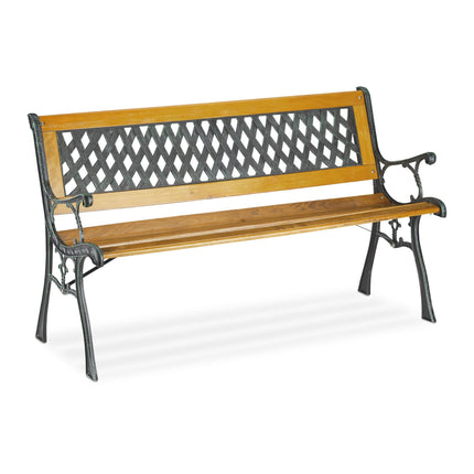 Garden bench wood & cast iron