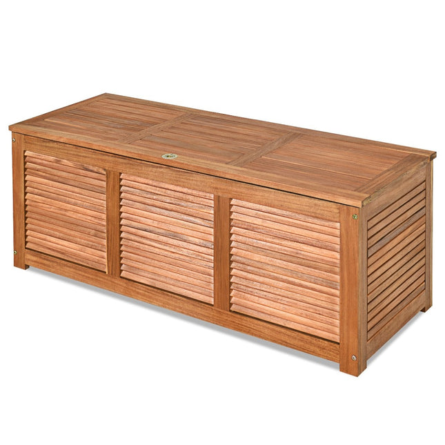 Garden box storage box for garden and backyard acacia wood 120x45x45cm