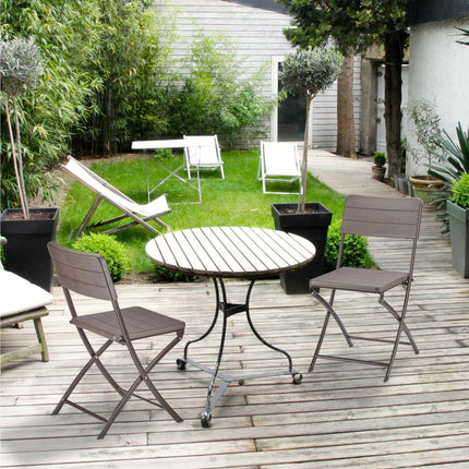 Garden chairs, set of 2 Wooden Optics