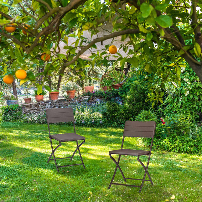 Garden chairs, set of 2 Wooden Optics