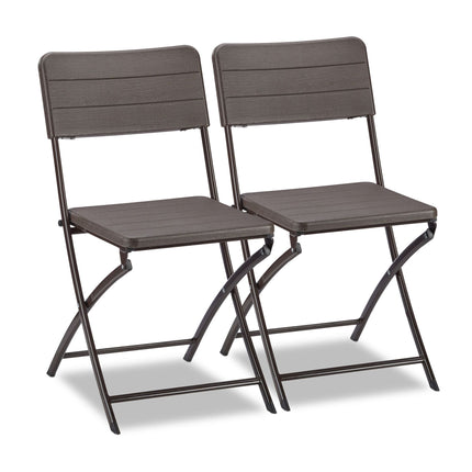 Garden chairs, set of 2 Wooden Optics