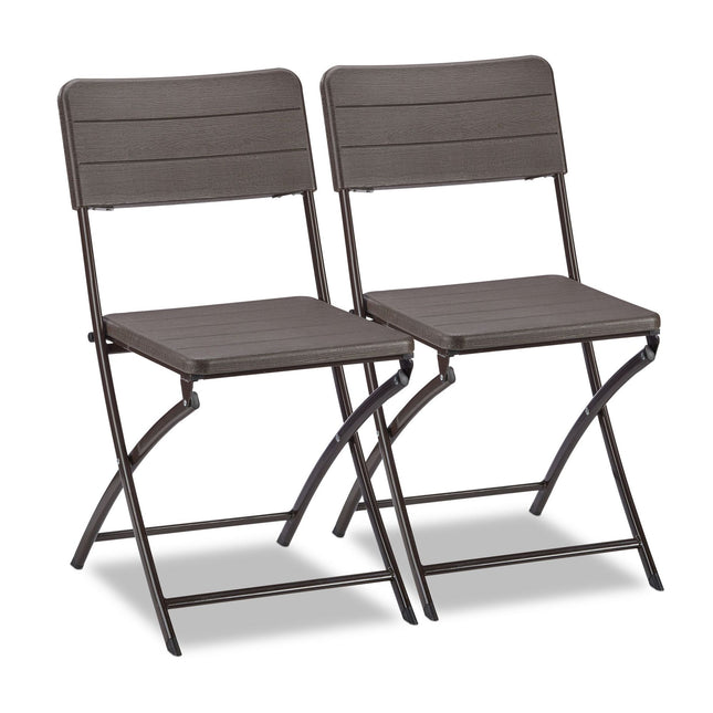 Garden chairs, set of 2 Wooden Optics