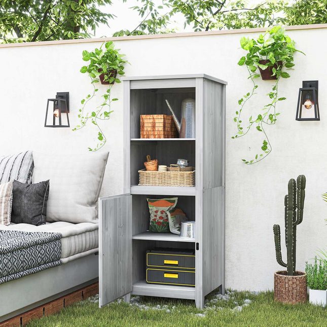 Weatherproof Garden Cabinet, Lockable, 60x60x160cm