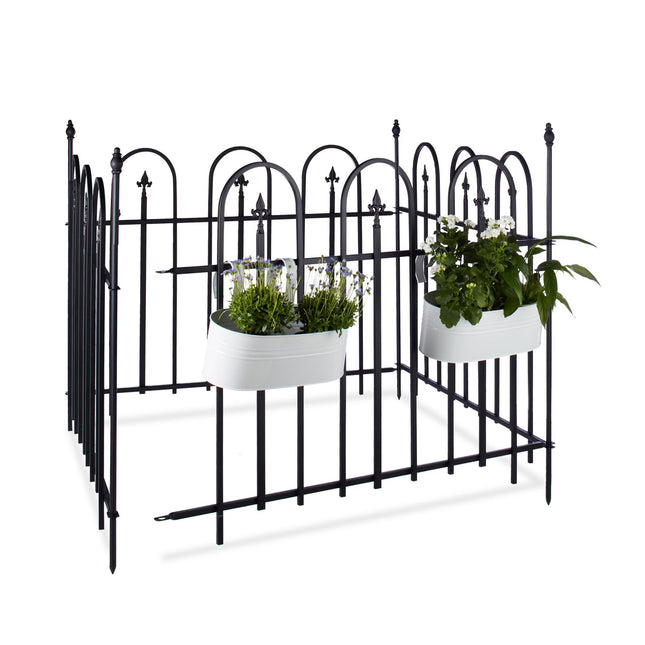 Garden fence metal set of 4