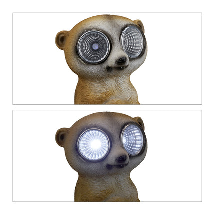 Garden figure Meerkat with sun eyes