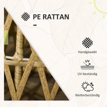 Tuinmeubelset 3-delig. Bistroset met salontafel en 2 stoelen, tuinzitgroep met kussens, balkonmeubilair voor terras in geel