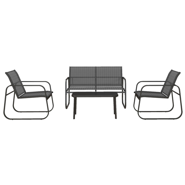 Outdoor Garden Furniture Set - 4 Piece Mesh Patio Seating