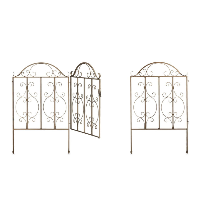 Garden gate in bronze, 3 parts