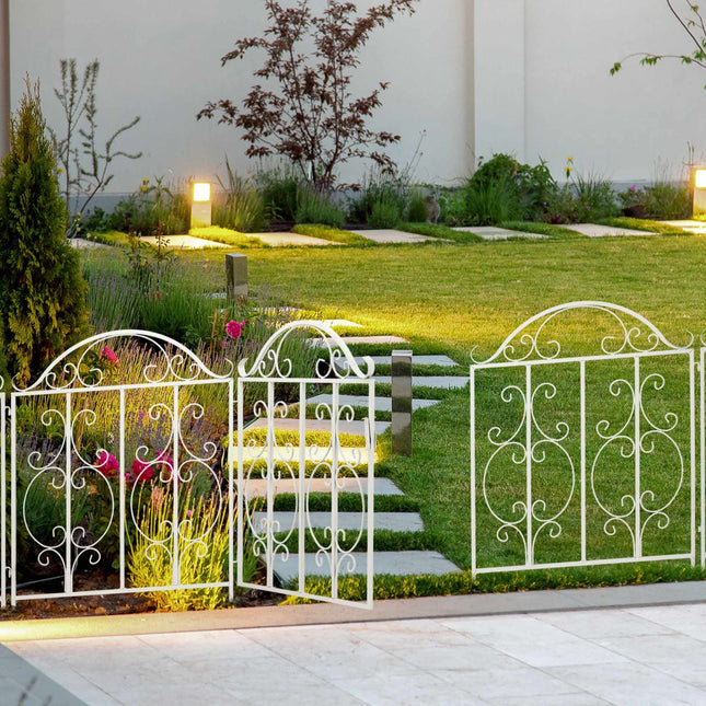 Garden gate in white, 3 parts