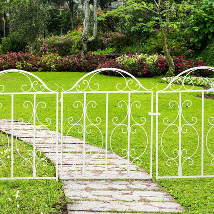 Garden gate in white, 3 parts