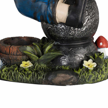 Garden gnome with lantern
