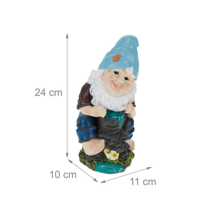 Garden gnome with water bucket