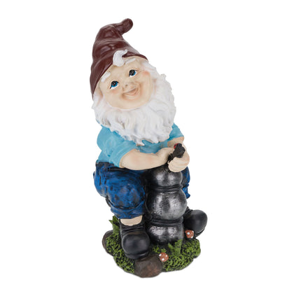 Garden gnome with water pump