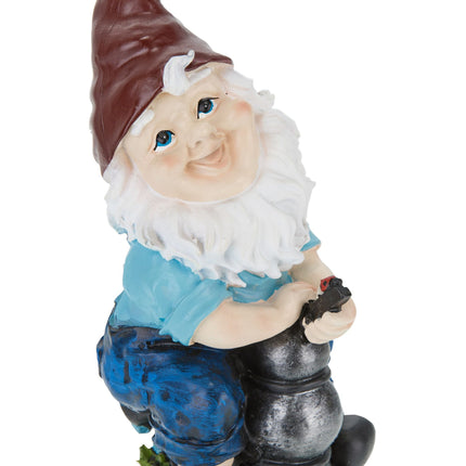 Garden gnome with water pump