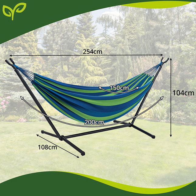 Garden hammock 200x150 cm with a frame