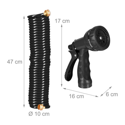 Garden hose with spray gun 10 m