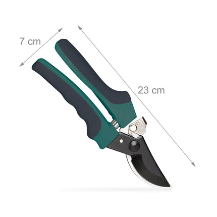 Garden scissors Bypass in black-green