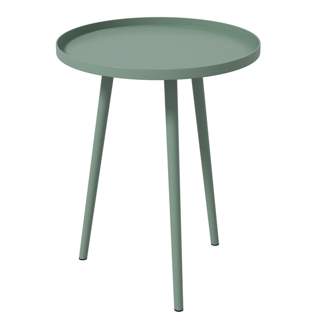 Round weatherproof garden table in steel - Ø40x50H cm, Green
