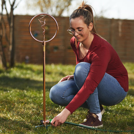 Garden sprinklers with spiral
