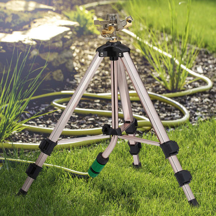 Garden sprinkler with adjustable stand