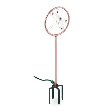 Garden sprinkler with dragonfly