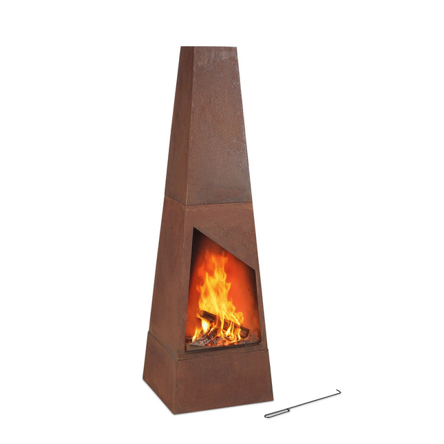 Garden stove in corten steel