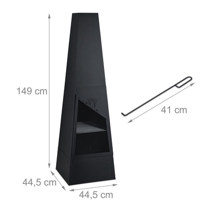 Garden stove with grill function