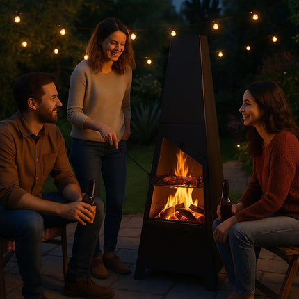 Garden stove with grill function
