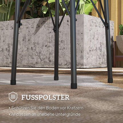 Round outdoor table in steel, Ø40x50cm, weatherproof design