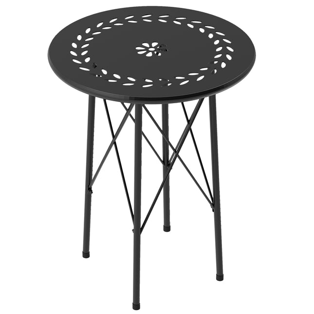 Round outdoor table in steel, Ø40x50cm, weatherproof design