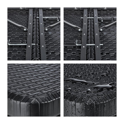 Garden table in black rattan look