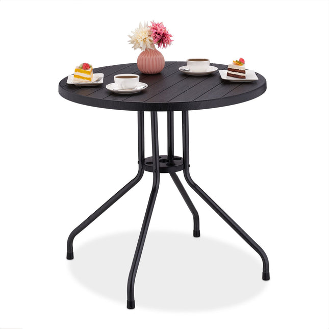 Garden table in black wood look