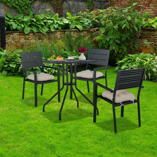 Garden table in black wood look