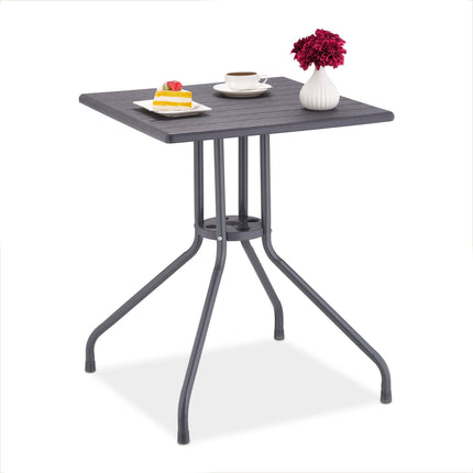 Garden table in gray wood look