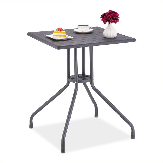 Garden table in gray wood look