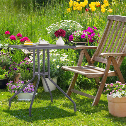 Garden table in gray wood look
