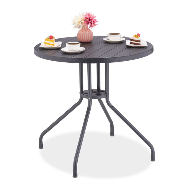 Garden table in grey wood look