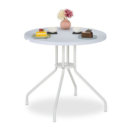 Garden table in white wood look