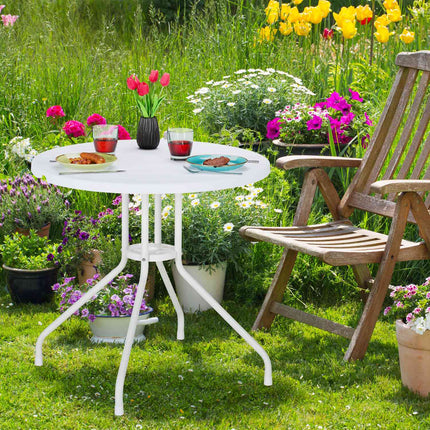 Garden table in white wood look