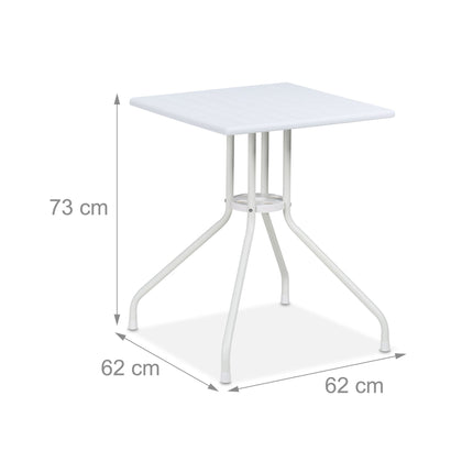 Garden table in white wood look