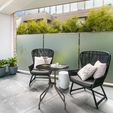 Garden table round brown