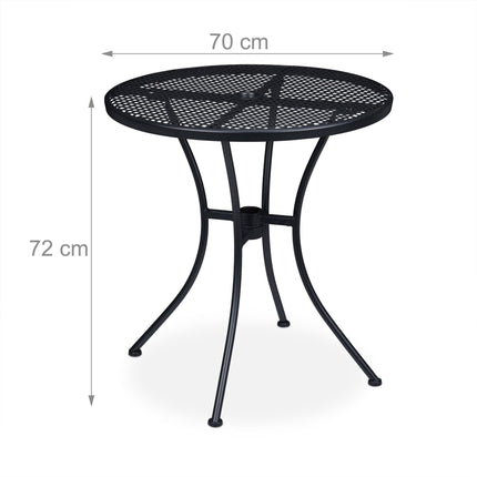 Garden table with hole for parasol