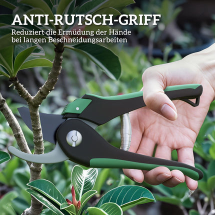 Tuingereedschapset 2 stuks tuingereedschap van metaal tuingereedschap met tuinschaar groen + zwart