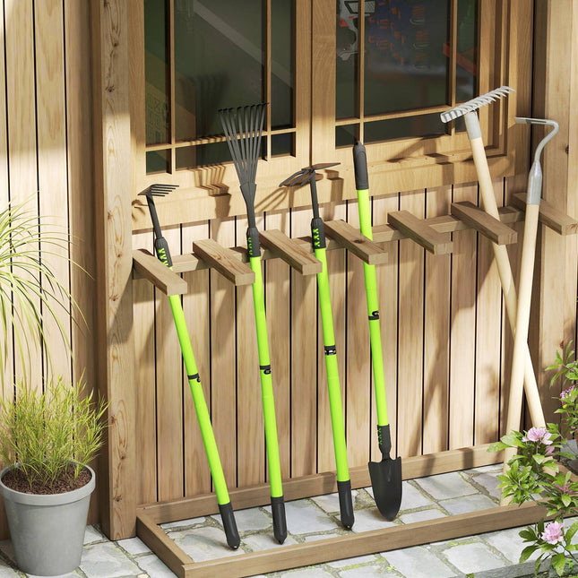 Garden tool set 4 pieces garden tool set with shovel garden hoe garden rake leaf rake green