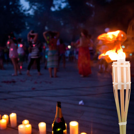 Garden torch bamboo set of 10