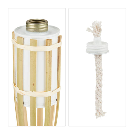 Garden torch bamboo set of 10