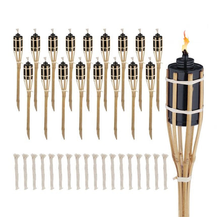 Garden torches 50cm set of 18