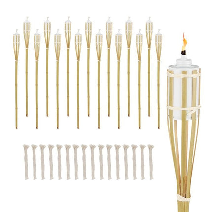 Garden torches bamboo 16-pack